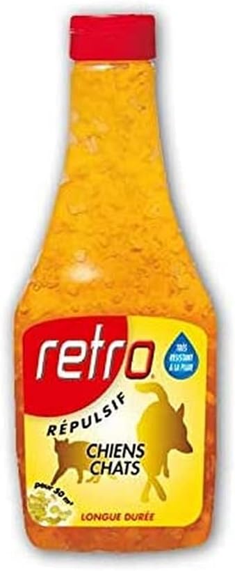 RETRO | CRISTAUX DE GEL RÉPULSIF CHIENS et CHATS | Flacon 500 ml | Solution prête à l’emploi