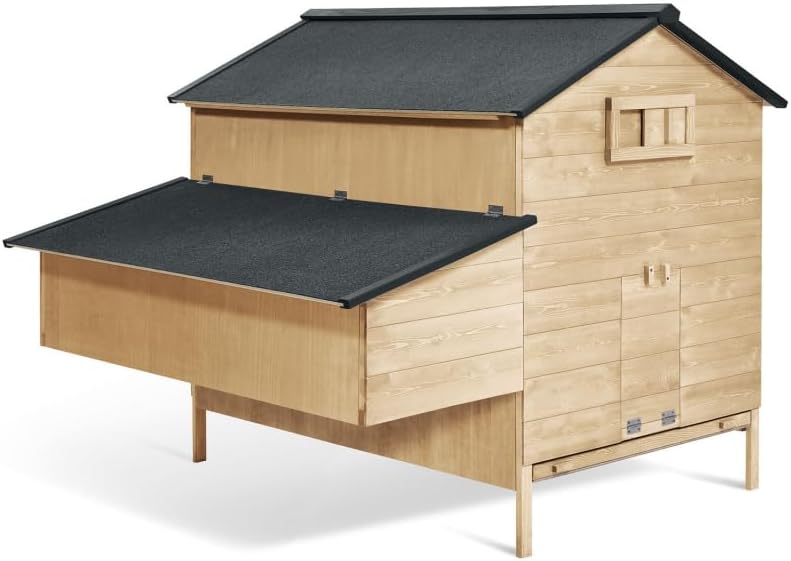 Poulailler Chalet XXL pour Poules avec pondoir en Bois