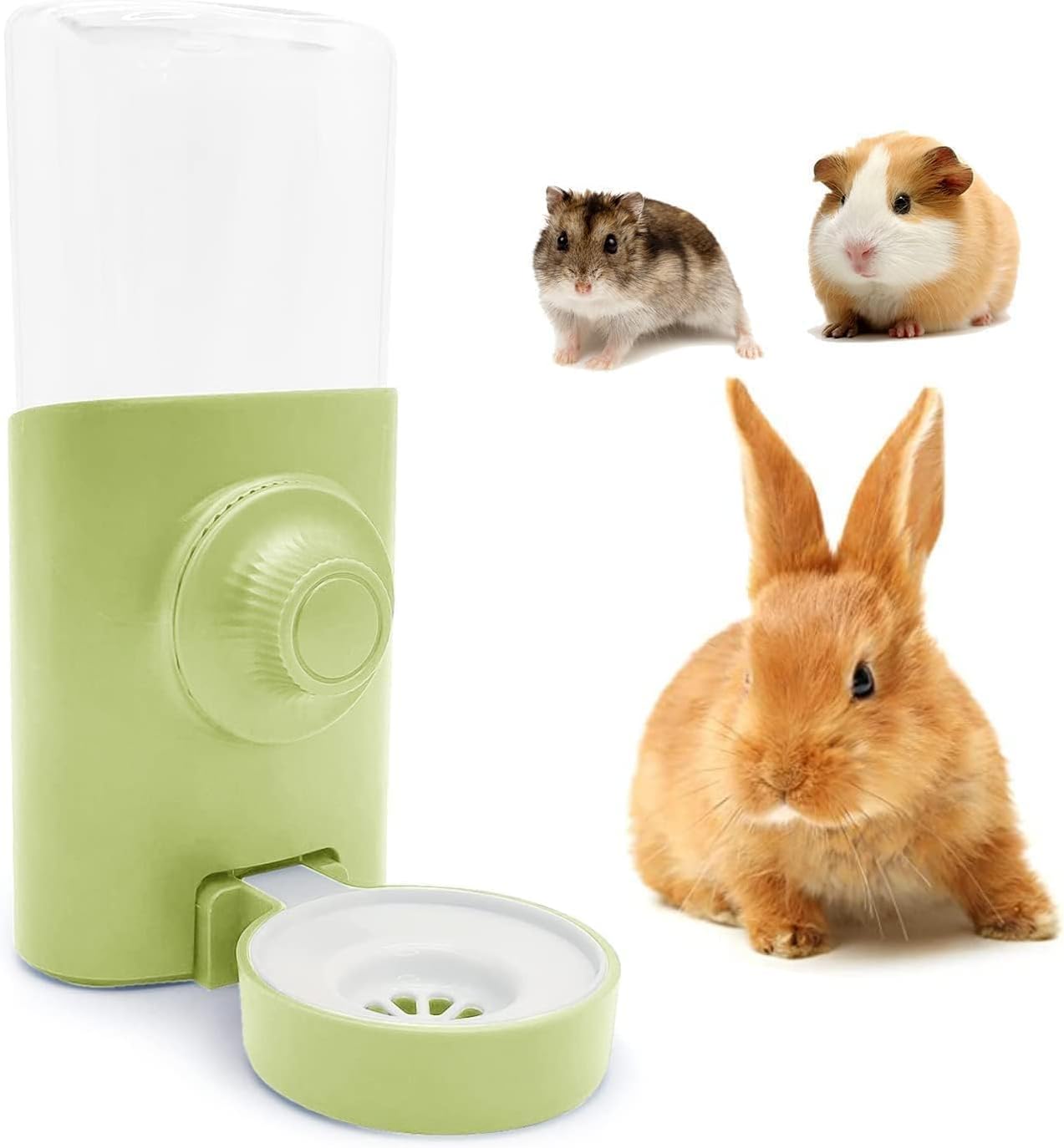 Distributeur Eau Lapin, 600ML Suspendue Abreuvoir Automatique Anti-Goutte Biberon