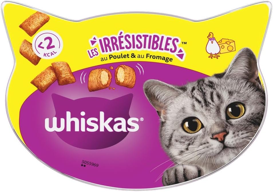 Friandises au Poulet & au Fromage pour Chat Adulte - 8 Boîtes de 60g
