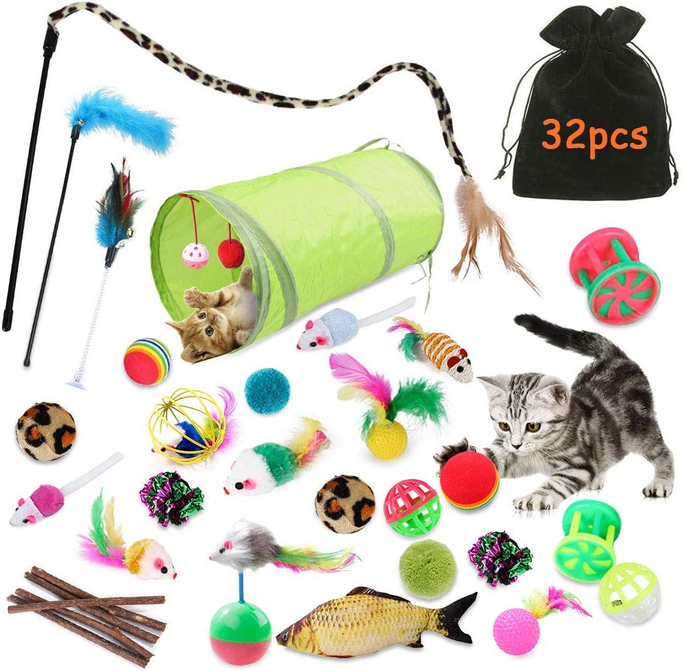 Kit Jouet Chats Animaux Domestiques Toys pour Chaton Minou