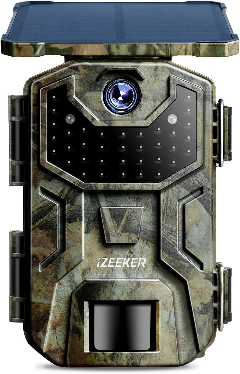 Caméra de Chasse Solaire 2,7K/1520P 30fps 36MP, Caméra de Chasse Nocturne avec 940 nm LED Activée par Mouvement IP66 Étanche pour la Surveillance de la Faune et la Sécurité Intérieure