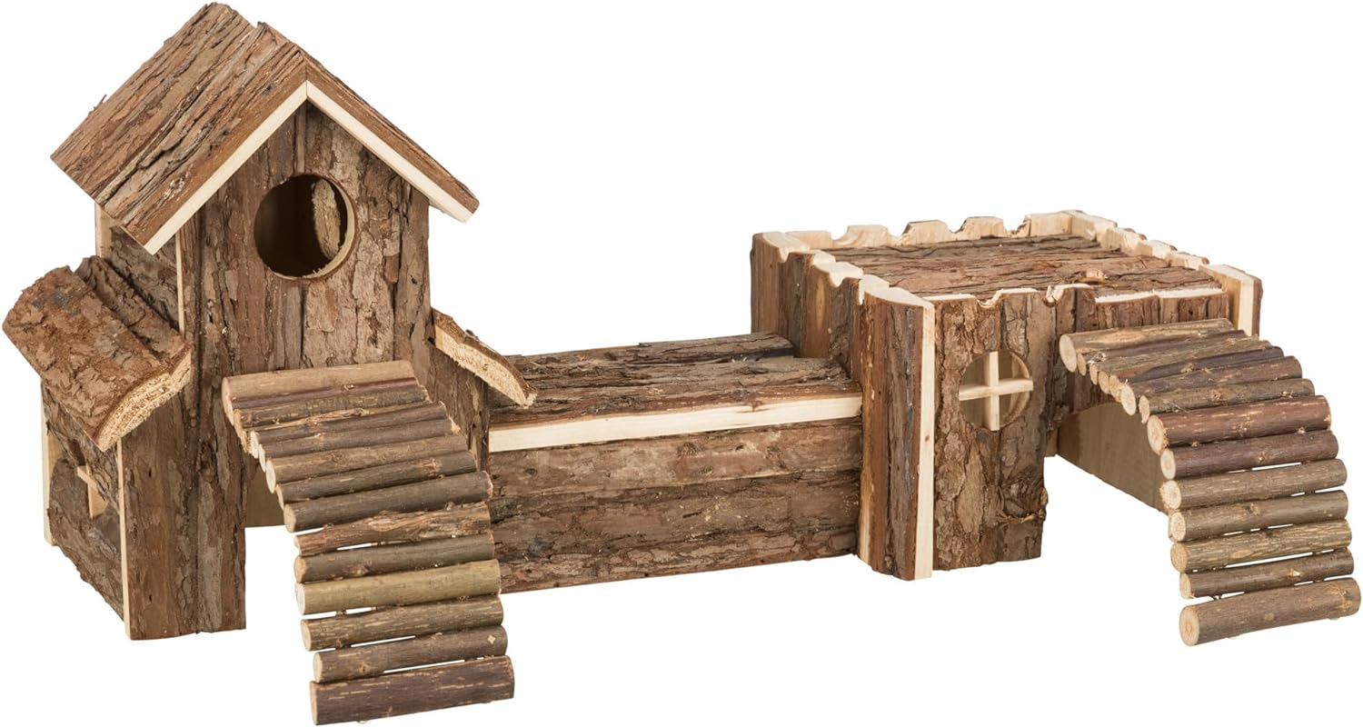Trixie 6163 Natural Living Système de tunnel Frida, pour hamsters et souris, 47 × 22 × 15 cm, sans canaux de résine