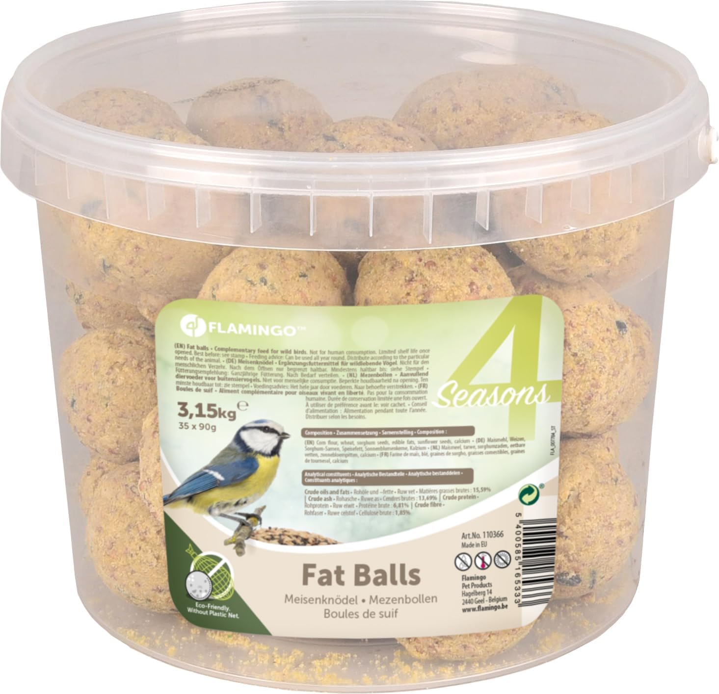 4 Seasons Boules DE Graisse sans Filet dans Un Seau 35PCS 3,15KG