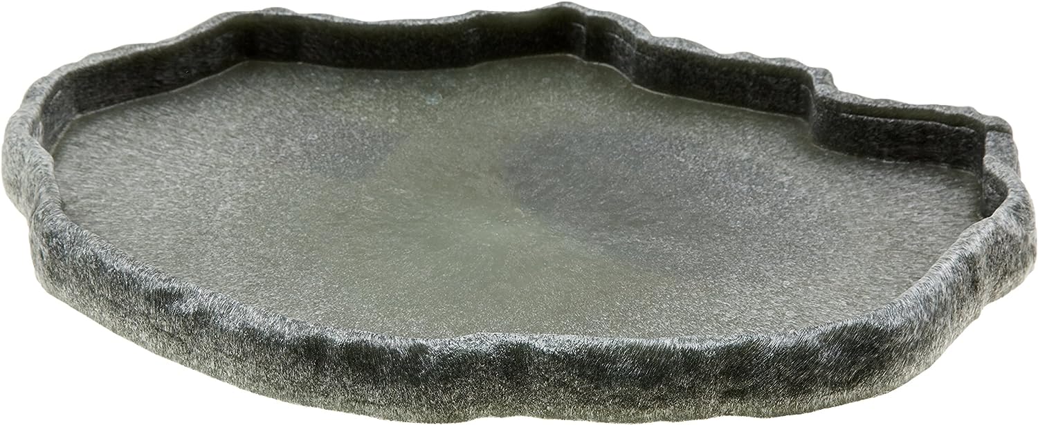 Mangeoire pour Reptile Terrarium, Ornement d'Aquarium Recyclé Indestructible, Bol Reptile Antibactérien, 32X2,5X24 CM