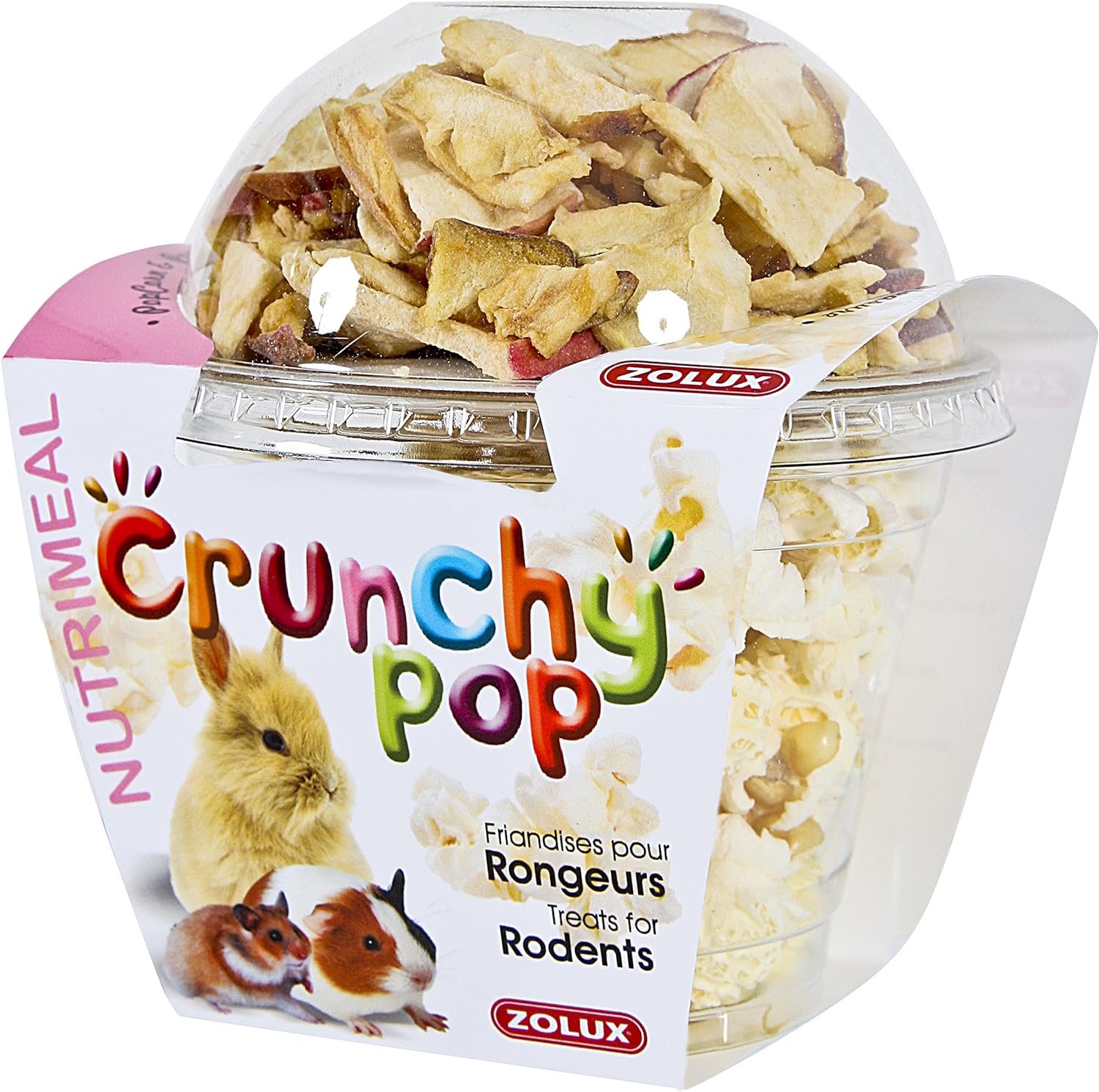 Zolux Friandises pour rongeurs Crunchy Pop Pomme 33G Pop Corn et Pomme