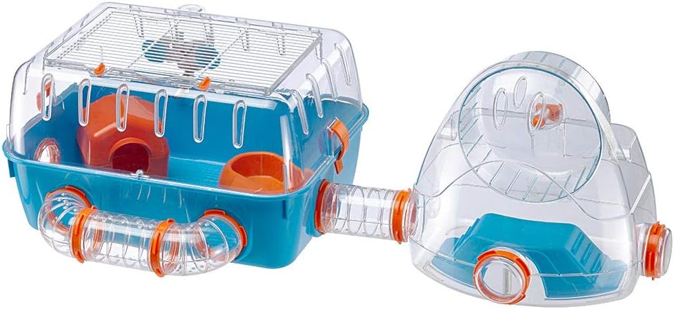 Cage pour hamsters Combi 2, Habitat pour Petits rongeurs, Plastique Robuste