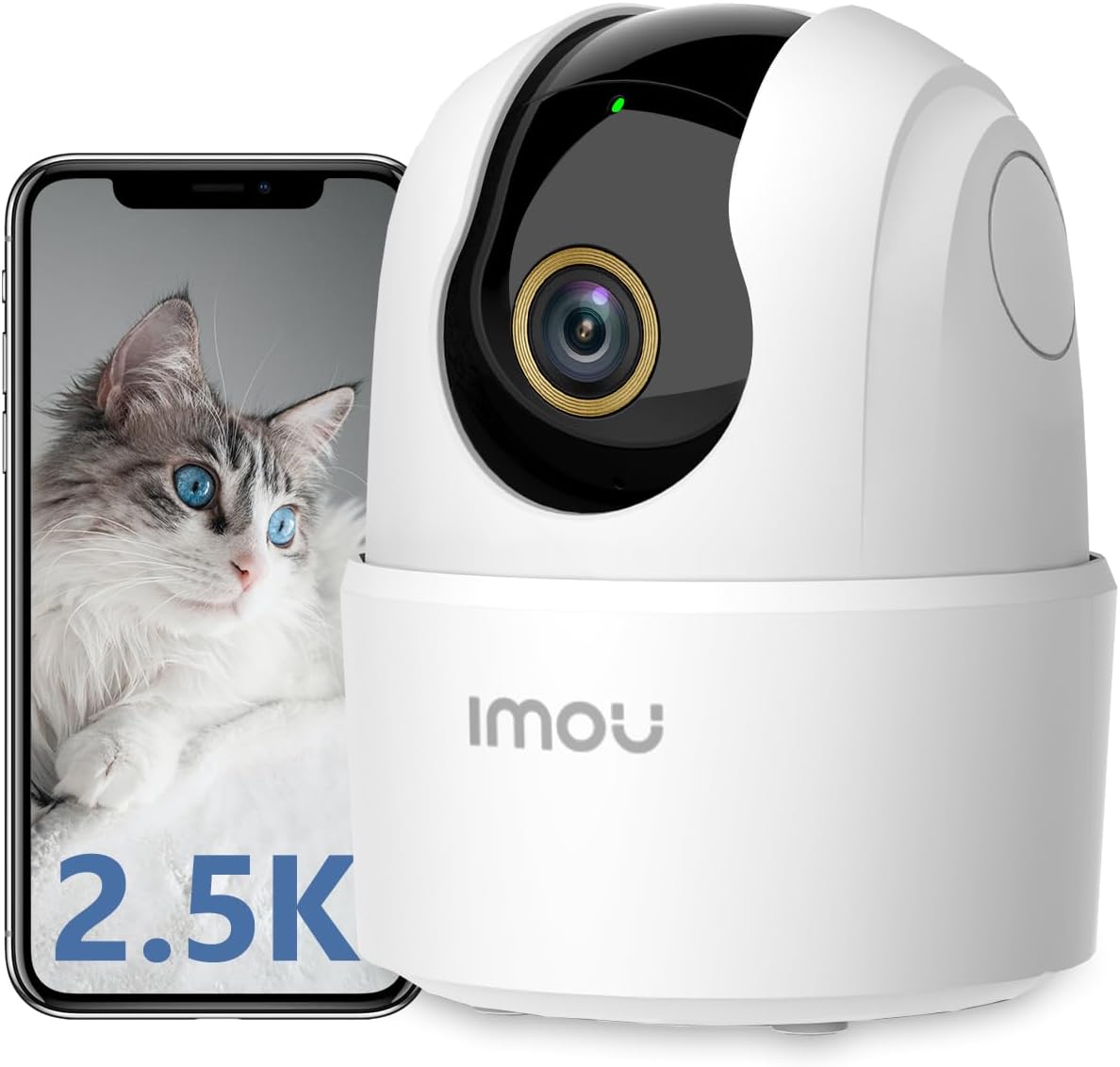 Caméra Surveillance WiFi Intérieur Caméra 360° Connectée Smartphone Détection Humaine AI Suivi Intelligent Sirène Audio Bidirectionnel Mode Privé Compatible Alexa pour Bébé/Animaux