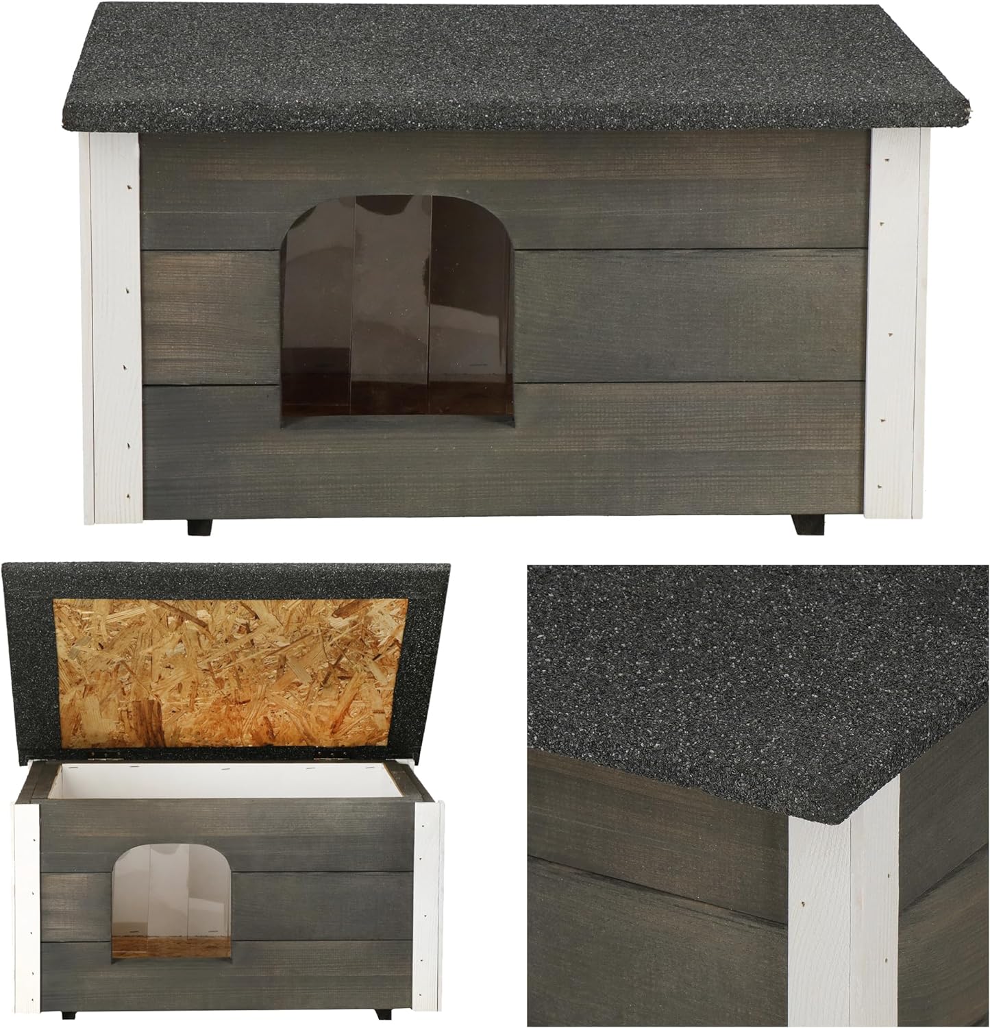 Maison pour chat en bois 39 x 54 x 30 cm