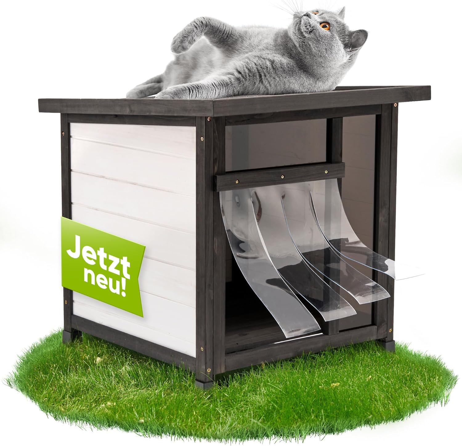 Niche d'extérieur pour chien ou chat - Résistante à l'hiver - En bois