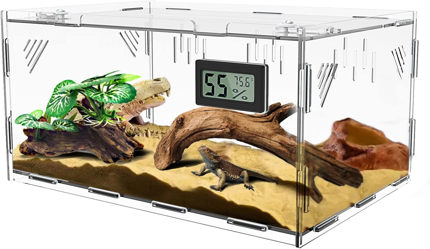 Terrarium pour Reptiles avec hygromètre de température