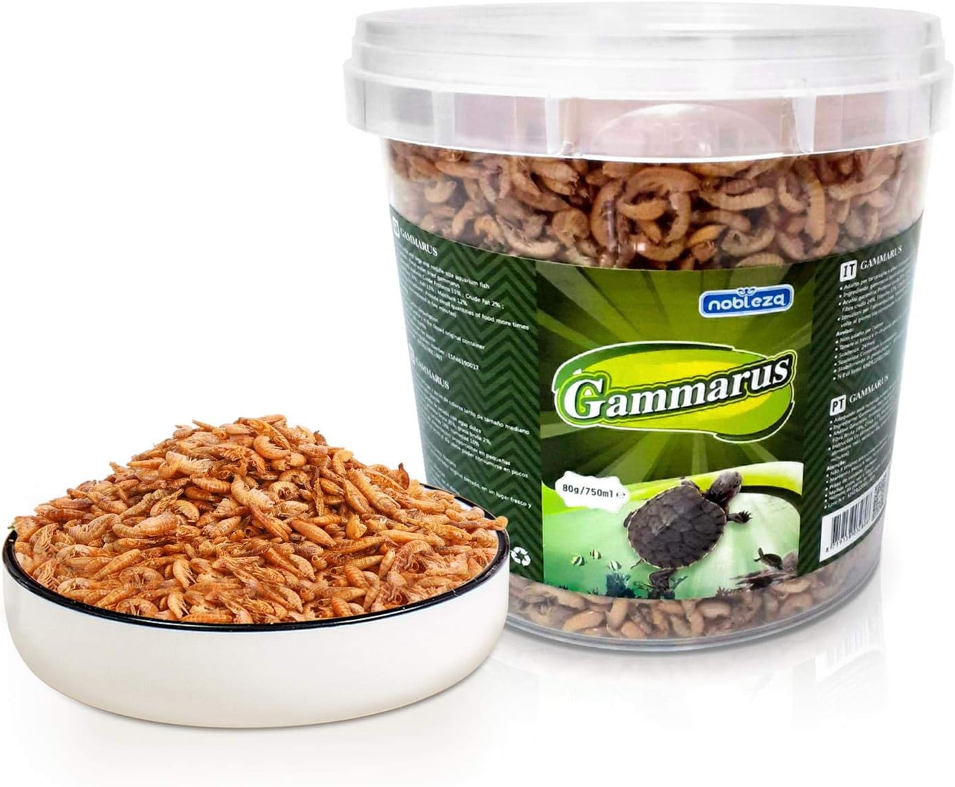 Nobleza Nourriture pour Tortues et Tortues d'eau à Base de crevettes de rivière Naturelles de Haute qualité 80g