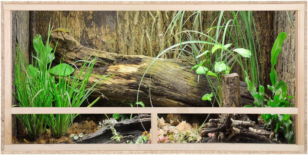 Repiterra Terrarium Reptiles & Batraciens En Bois OSB , Facile à Monter, Vivarium avec Aération Sur Les Côtés
