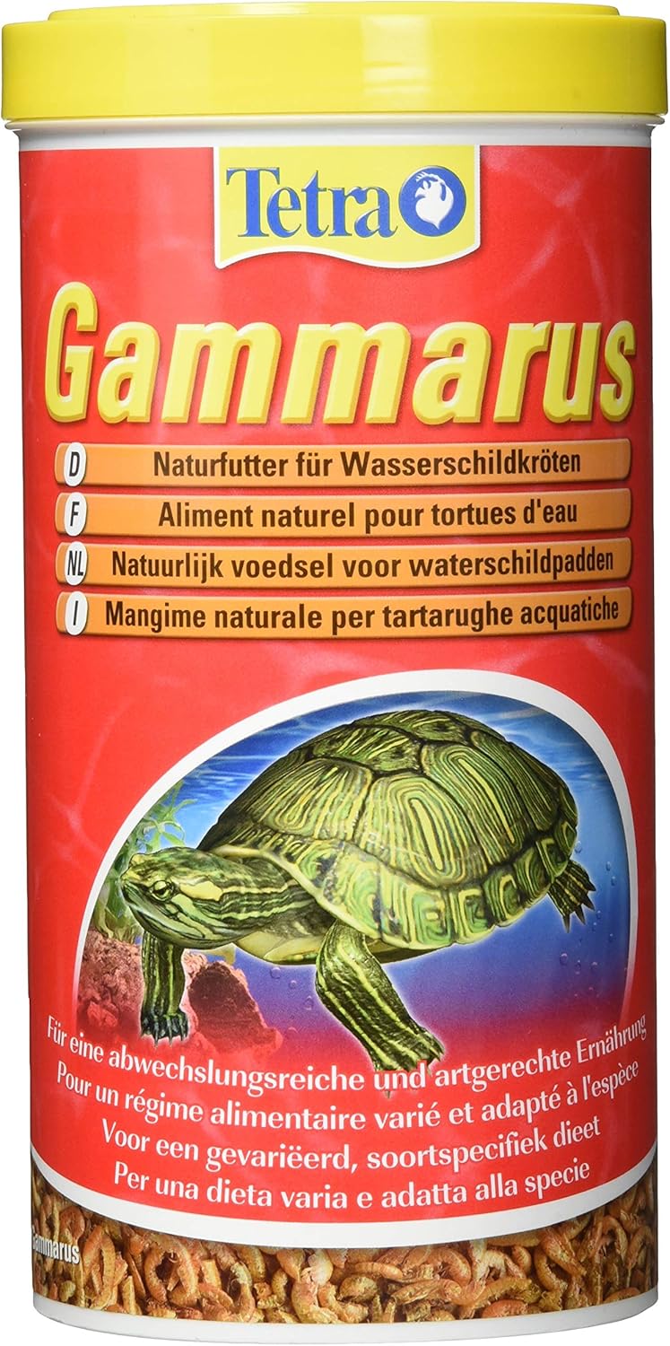 TETRA - Gammarus - Complément Alimentaire Naturel - Pour Tortues d'Eau - Avec Couvercle Doseur - 1 Litre