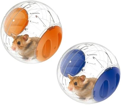 Emours Lot de 2 Mini balles d'exercice pour Hamster Nain 12,2 cm
