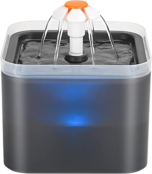 Fontaine a Eau Chat - Fontaine à Eau pour Chat - Fontaine a Eau - Distributeur Eau Chat - Fontaine Eau Chat Gris - 2L Fontaine Chat - Fontaine a Eau Chien - Fontaine à Eau Chat - AONBOY
