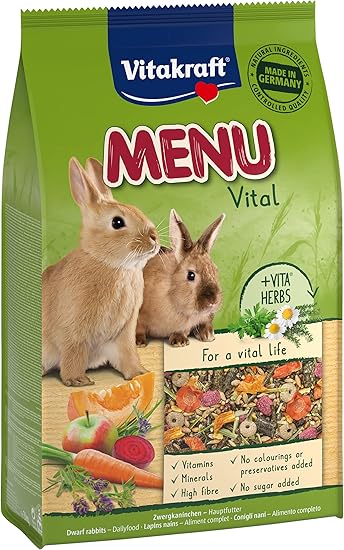 Vitakraft Nourriture Complète Lapins Nains Menu - 3kg,
