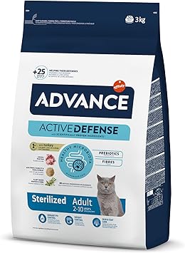 Advance Cat Adult Sterilized - Croquettes pour Chats Adultes Stérilisés avec Dinde - 3kg
