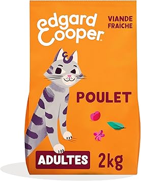 Edgard & Cooper Croquettes Chat Stérilisé, Adulte, (Poulet, 2kg), Viande fraîche et protéines de qualité, Vrais ingrédients pour Chat, croquettes pour Chat stérilisé et Actif