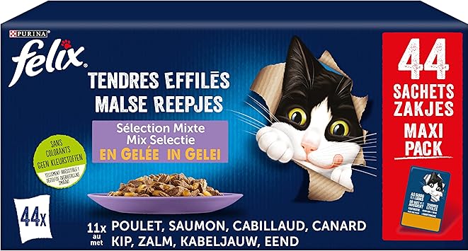 Felix Tendres Effilés en Gelée - Sélection Mixte 44x85g