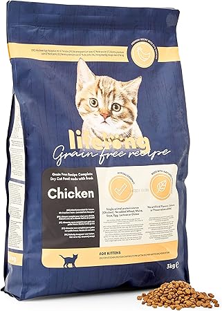 Marque Amazon - Lifelong - Aliment pour chatons sans céréale, élaboré avec de la viande fraîche de poulet, 3kg