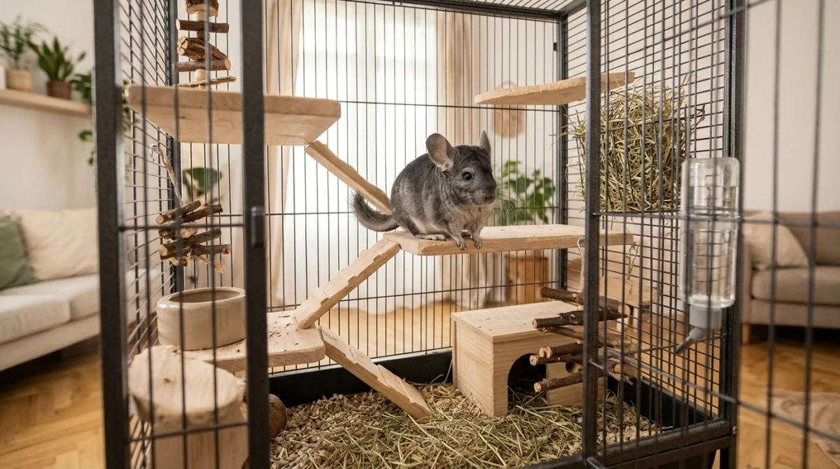 Cages pour chinchilla : critères de choix et aménagement